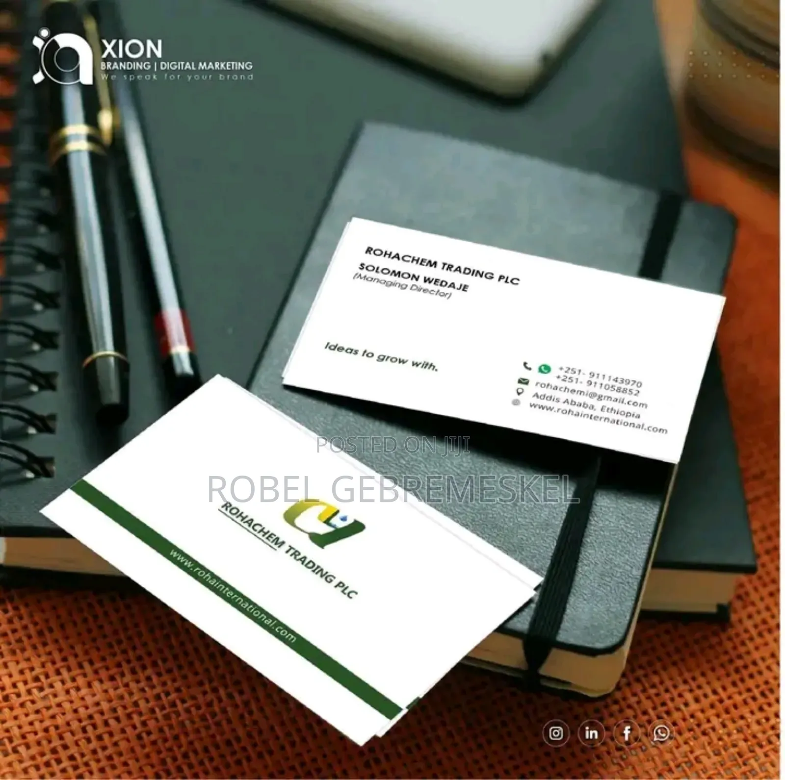 Logo, Business Card T-Shirt Note Book Flyer Magazine