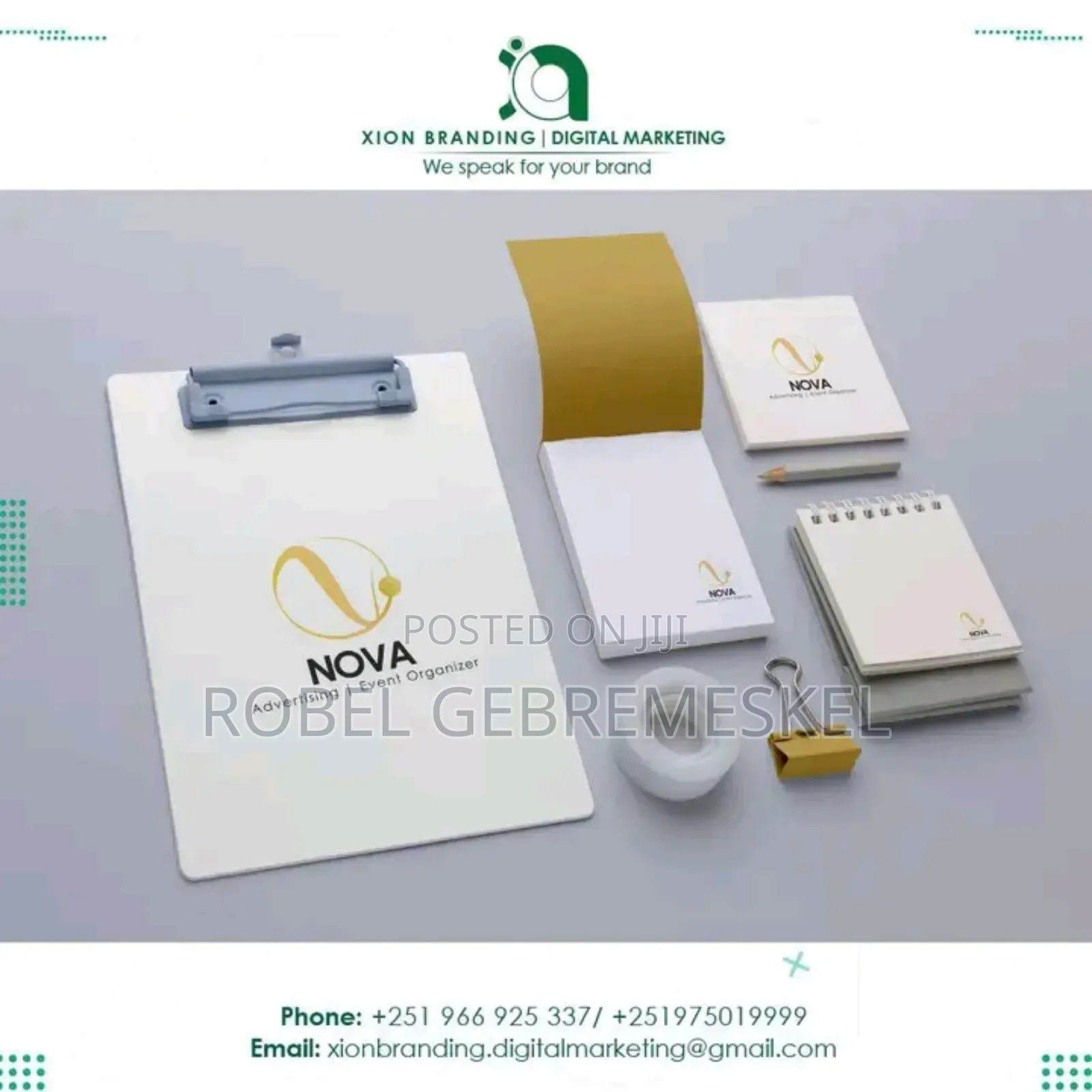 Logo, Business Card T-Shirt Note Book Flyer Magazine