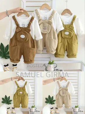 Photo - Bibcartoon Zipper Pocket Trousers Short Sleeve T-shirt 2 Pcs