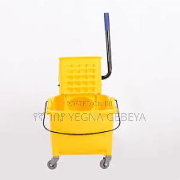 Baiyun Af08079 24l Yellow Mop Bucket With Wringer Trolley