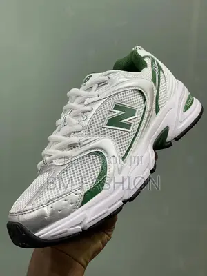 Photo - New Balance 530 Menswear Sneakers White X Green Comfortable