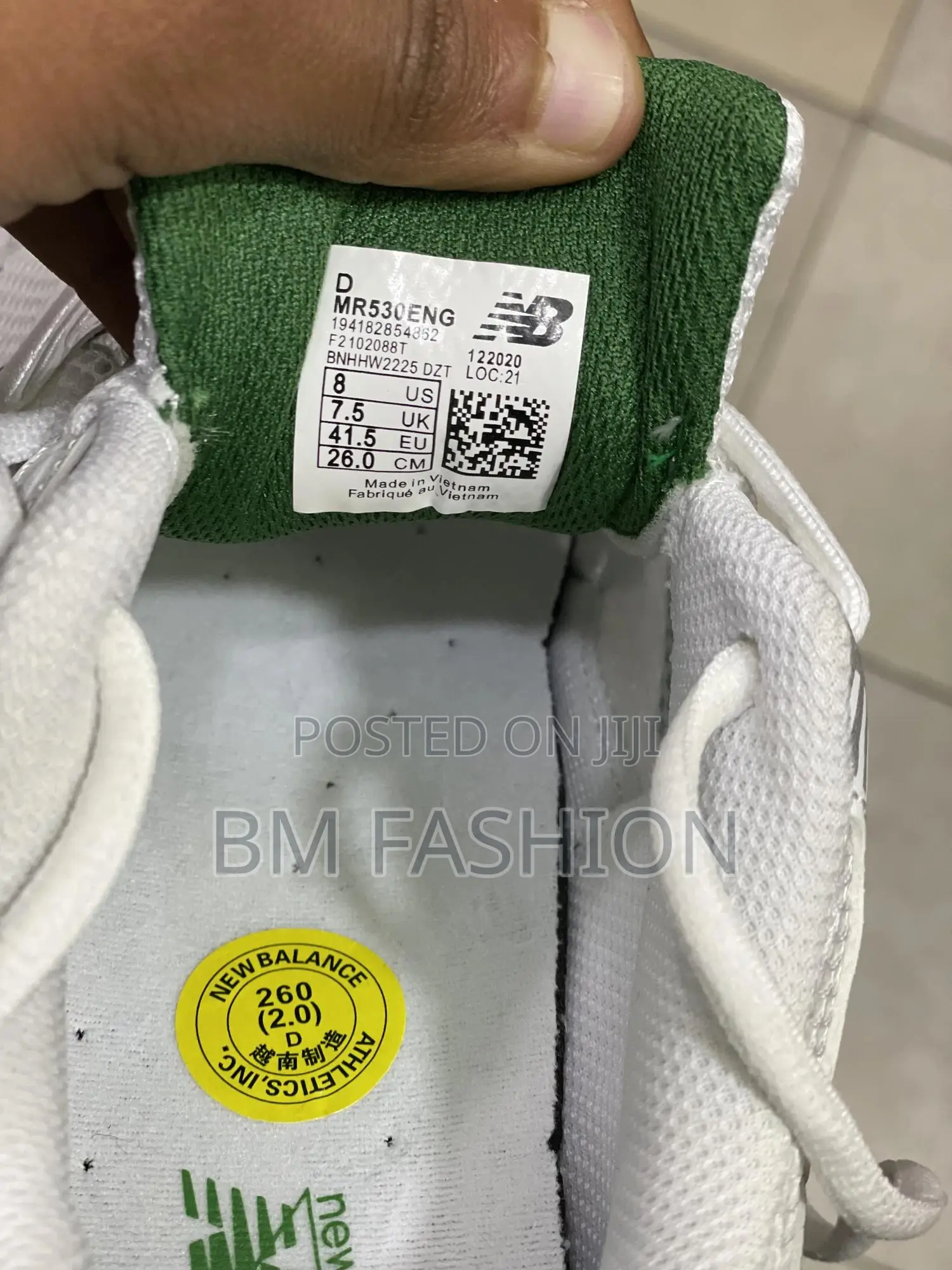 New Balance 530 Menswear Sneakers White X Green Comfortable