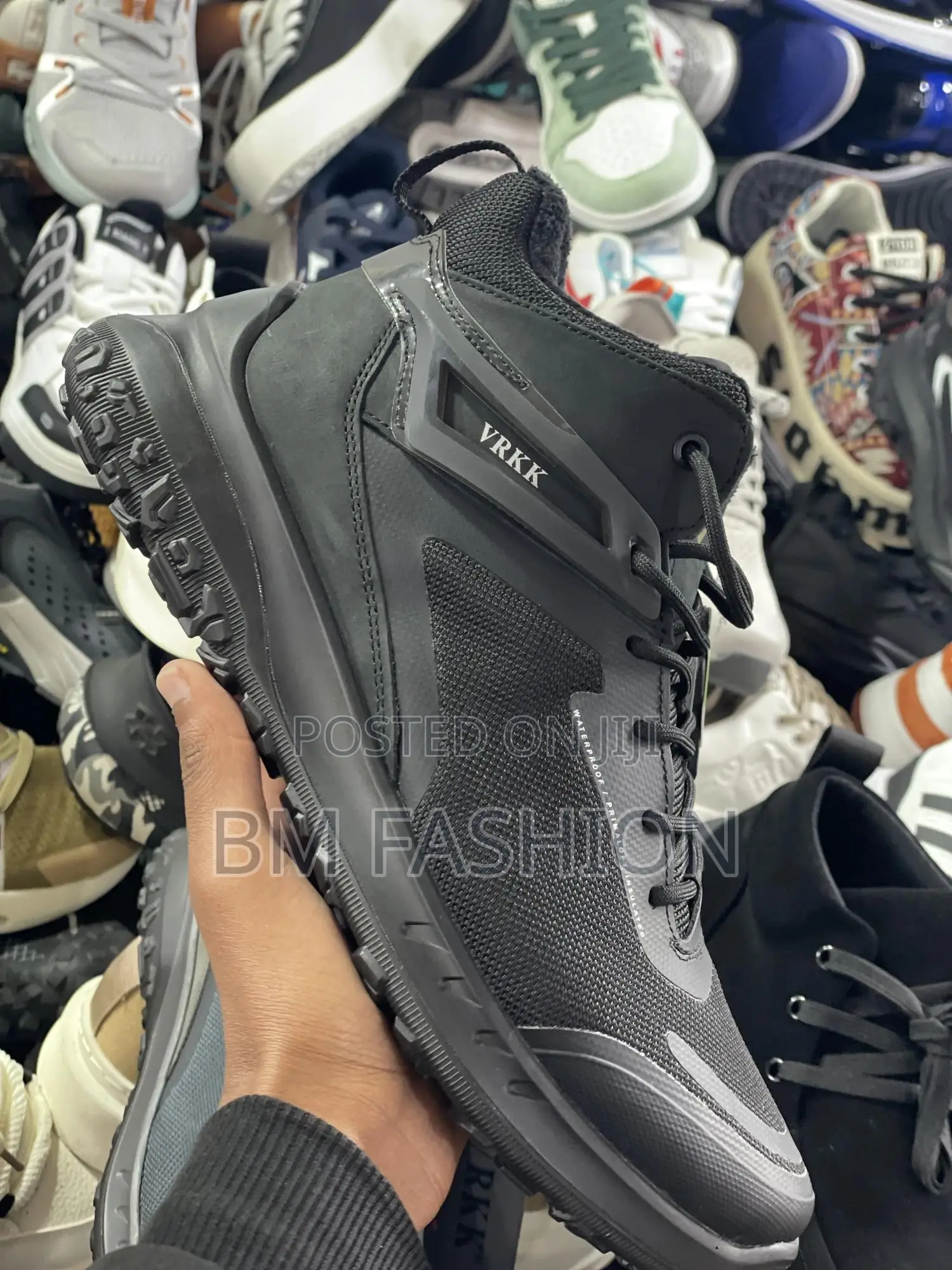 Men’S Black Mid High Comfortable Boots for Hiking Cycling