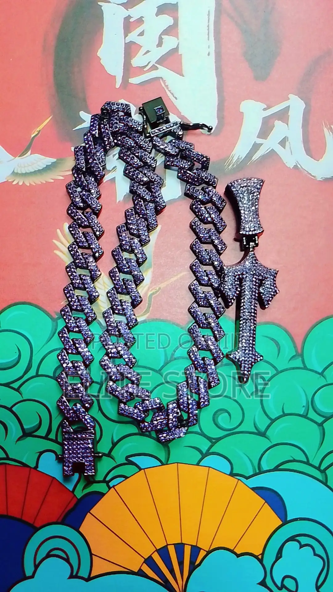 Hip Hop Violet Iced Chain