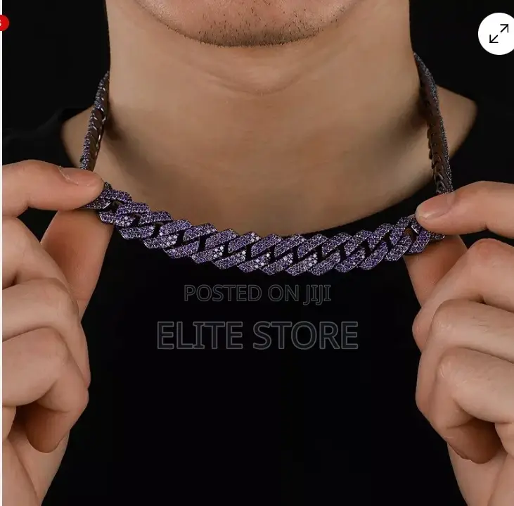 Hip Hop Violet Iced Chain