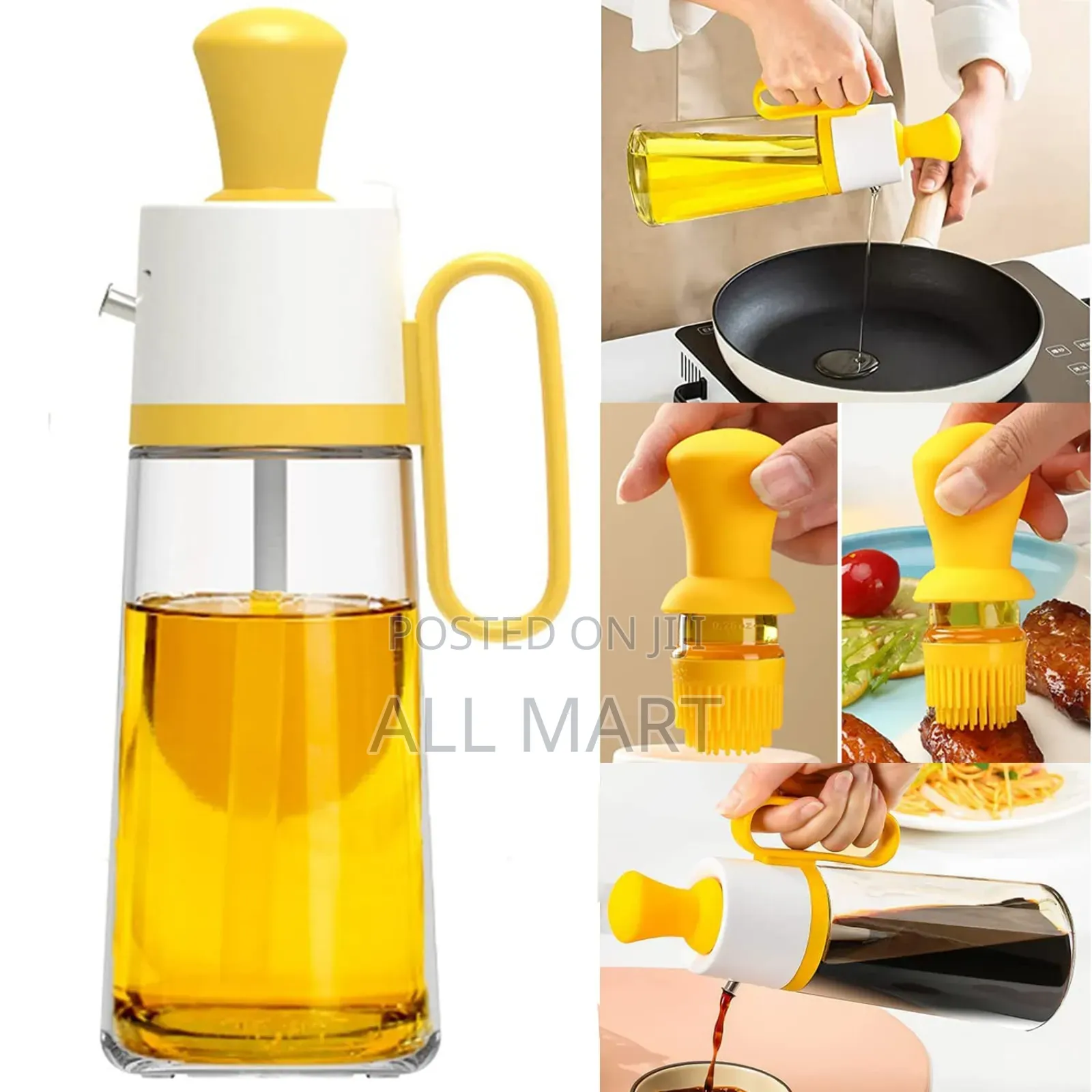 የዘይት መቀነሻ ጠርሙስ ከብሩሽ ጋር