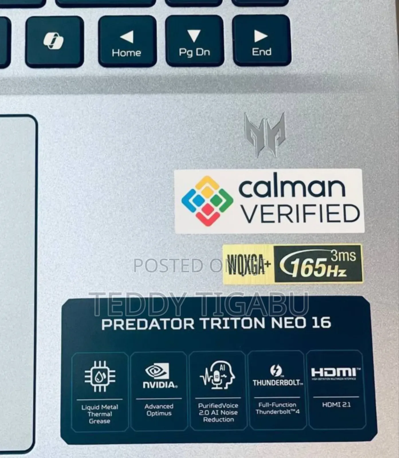 New Laptop Acer Predator Helios Neo 16 16GB Intel Core Ultra 9 SSD 1T