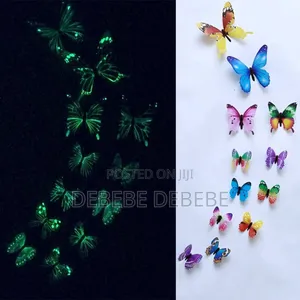 Photo - Luminous Butterfly Wall Stickers Living Room Butterflies.
