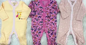 Photo - 3 Piece Newborn Baby Foot Wrapped Jumpsuit