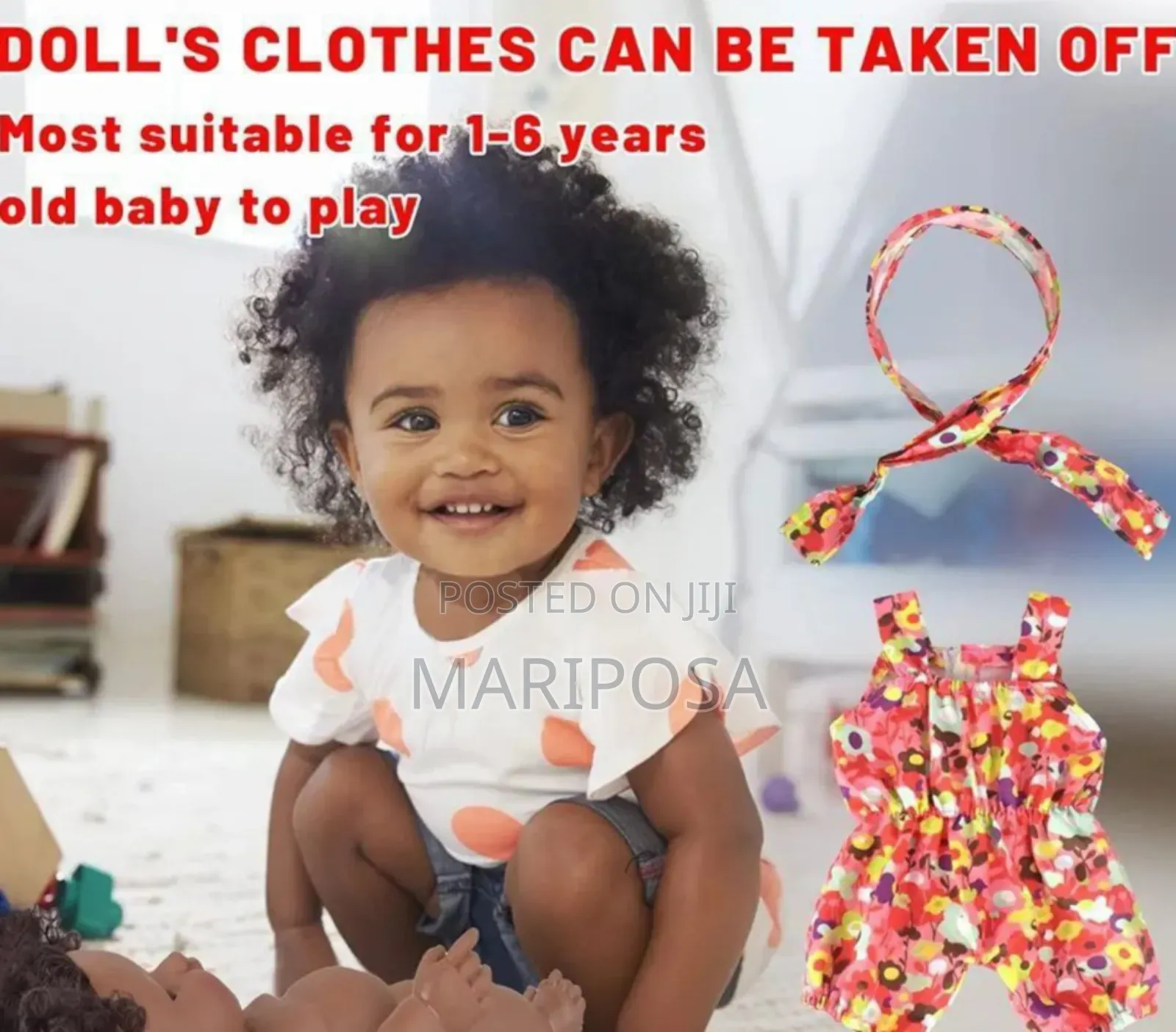 African Blacki Girl Doll With Dress