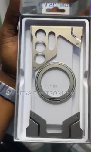 Aluminum Metal Frameless Case With Rotating Magnetic Ring Holder