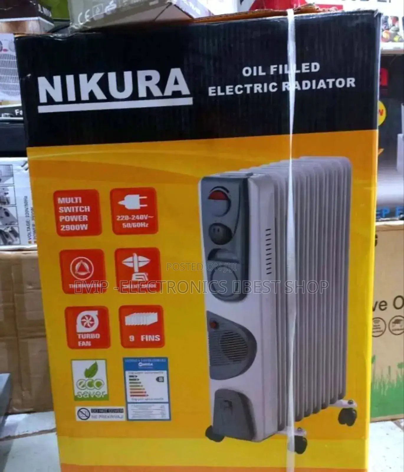 Nikura Room Heater Oil 9 Fin With Fan