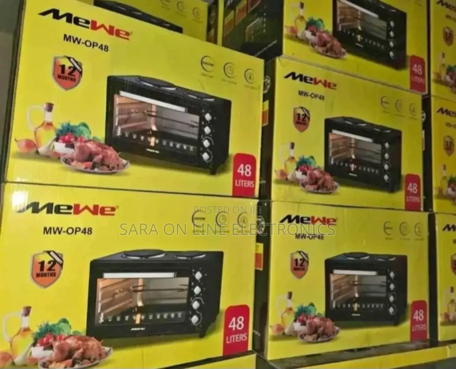  ታላቅ የእንቁጣጣሽ በዐል የዋጋ ቅናሽ  Mewe Oven 48 Liters 2hot Plates