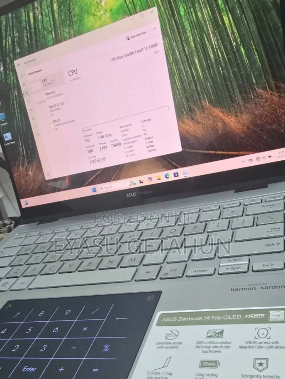 New Laptop Asus Zenbook 14 UX434 16GB Intel Core I7 SSD 1T