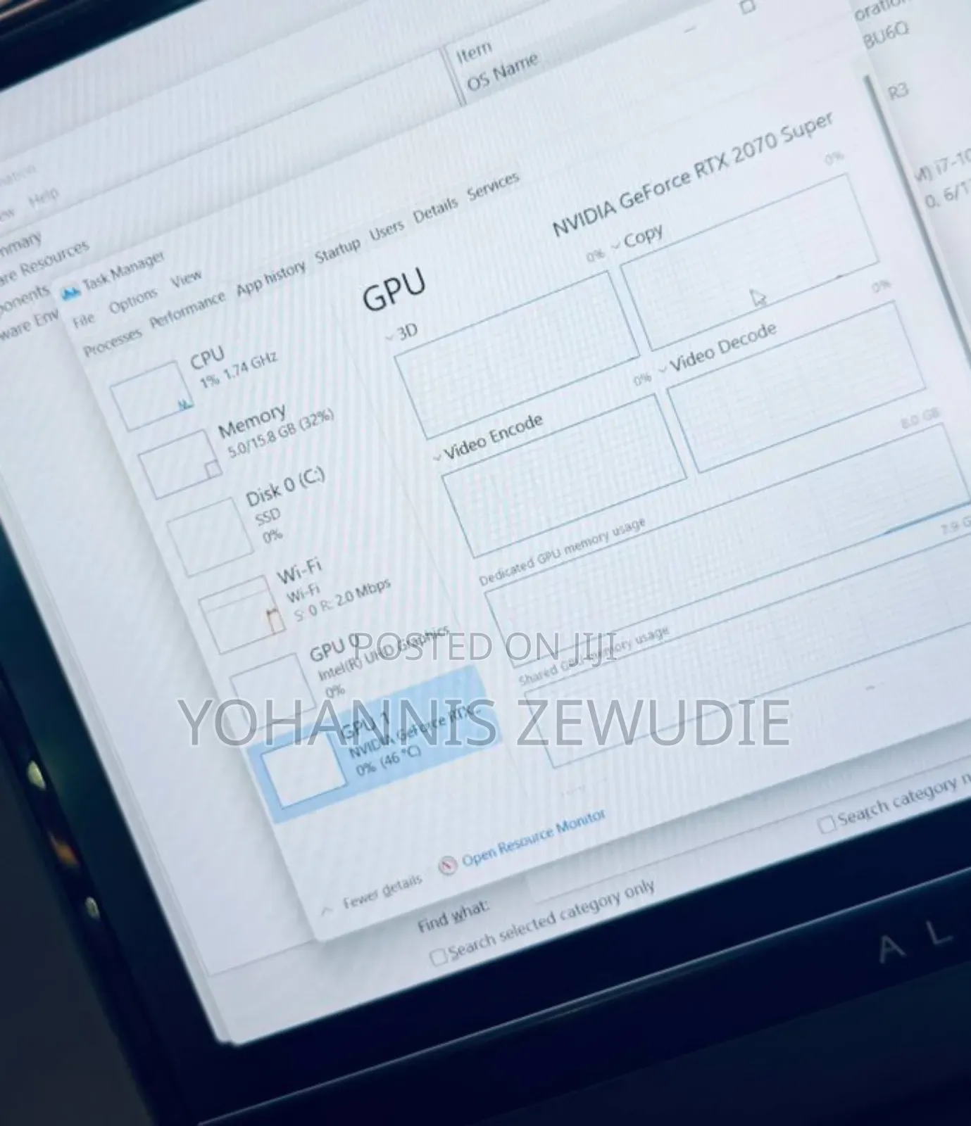 Laptop Dell Alienware M15 16GB Intel Core I7 SSD 512GB