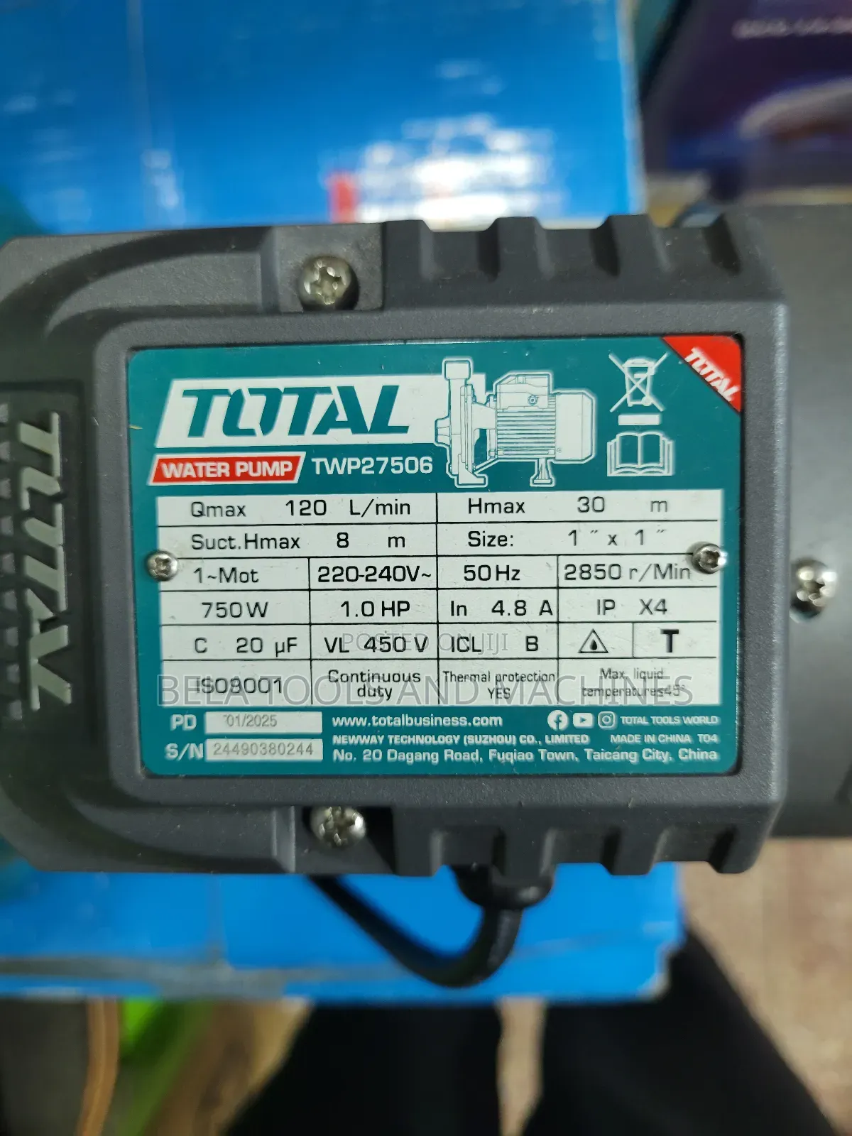 Total 1hp Pump Centrifugal