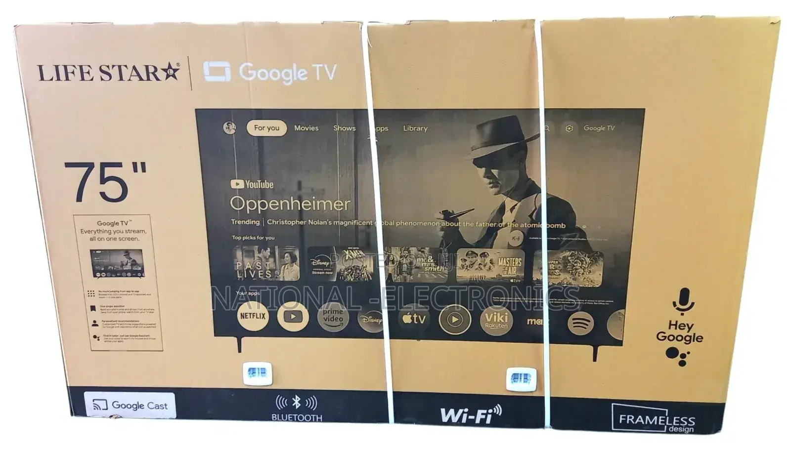 Lifestar 75 Inch Smart Android Frameless Google Tv