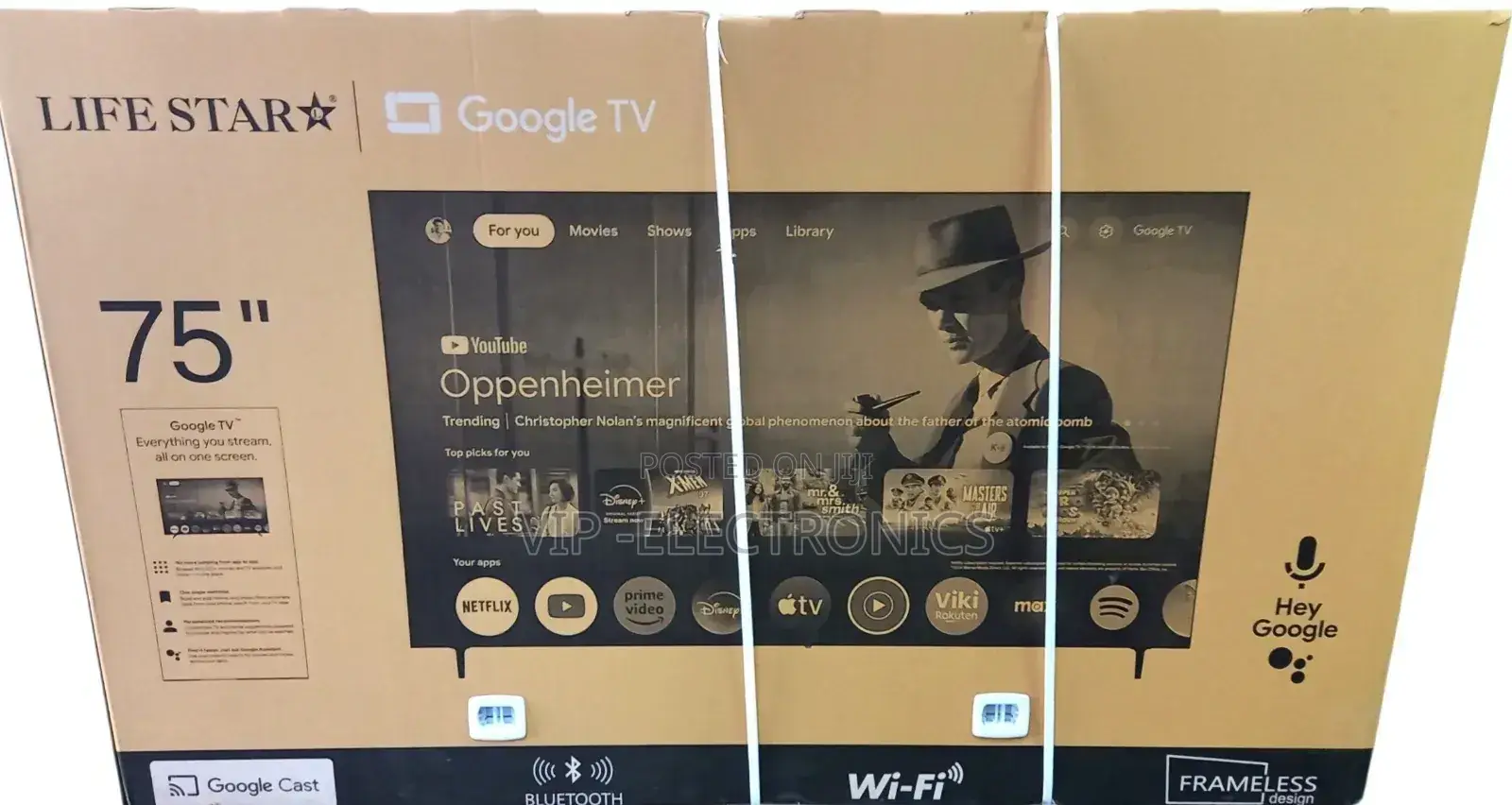 Lifestar 75 Inch Smart Android Frameless Google Tv