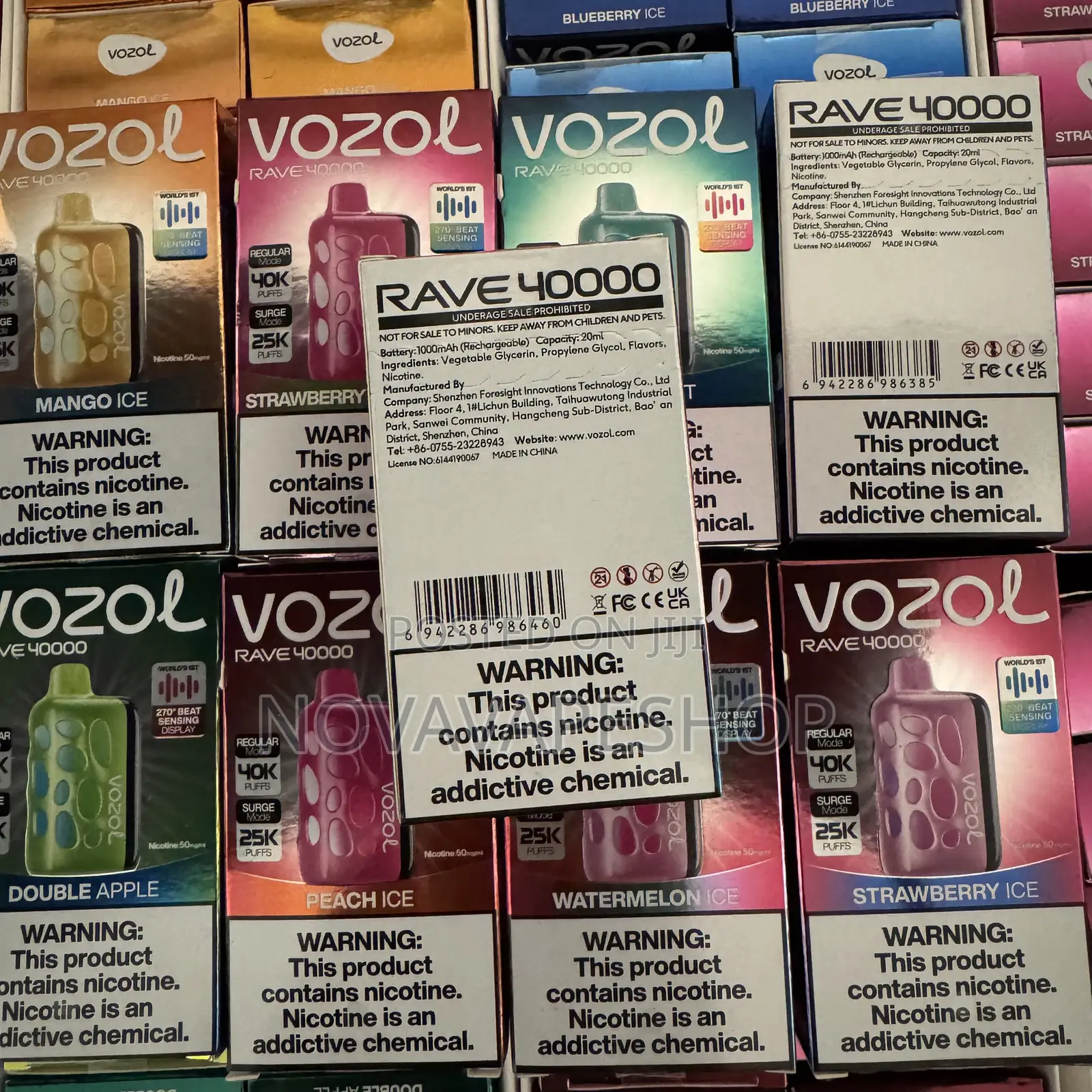Vozol Strawberry Kiwi 40000 Puff Vape Shisha