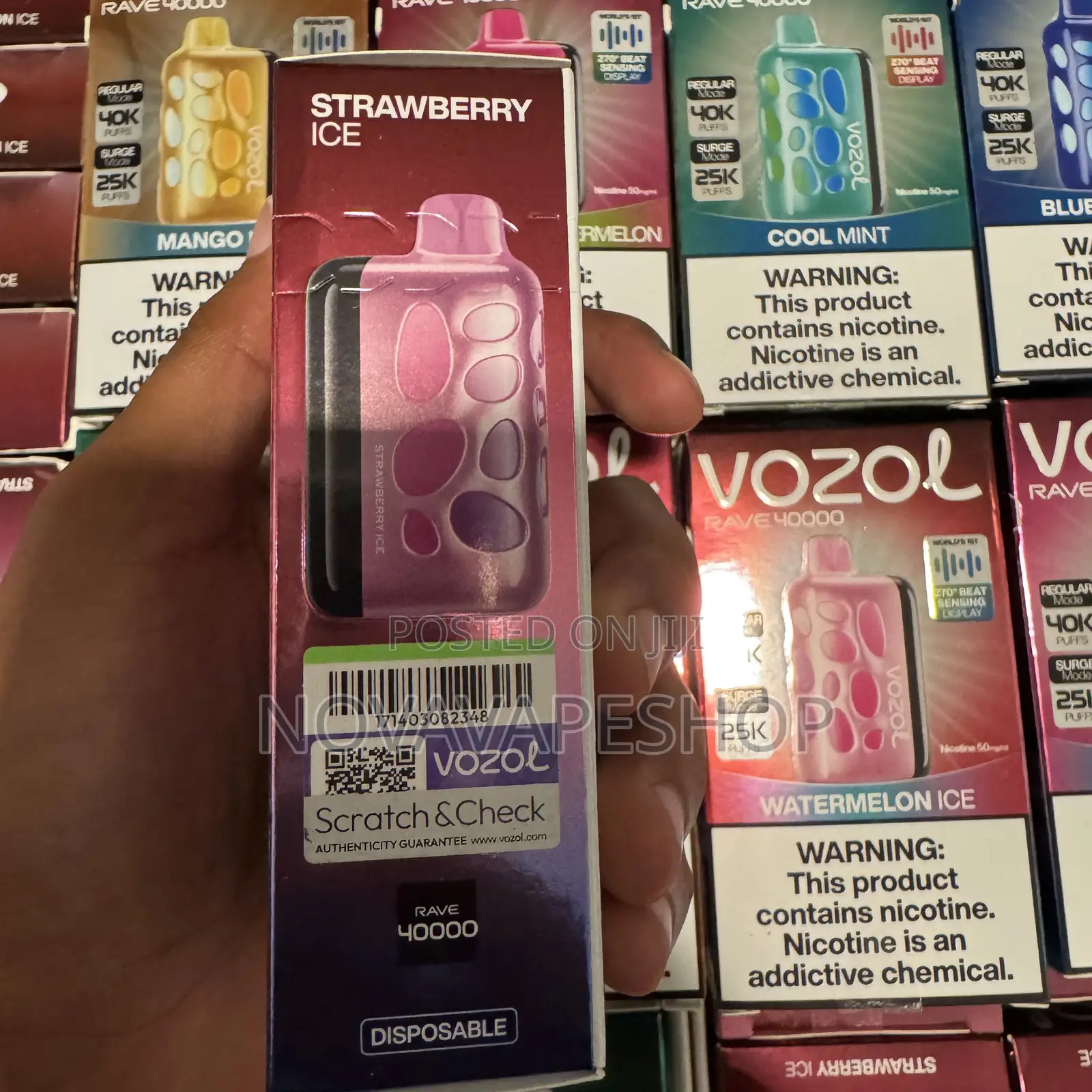 Vozol Strawberry Ice 40000 Puff Vape Shisha