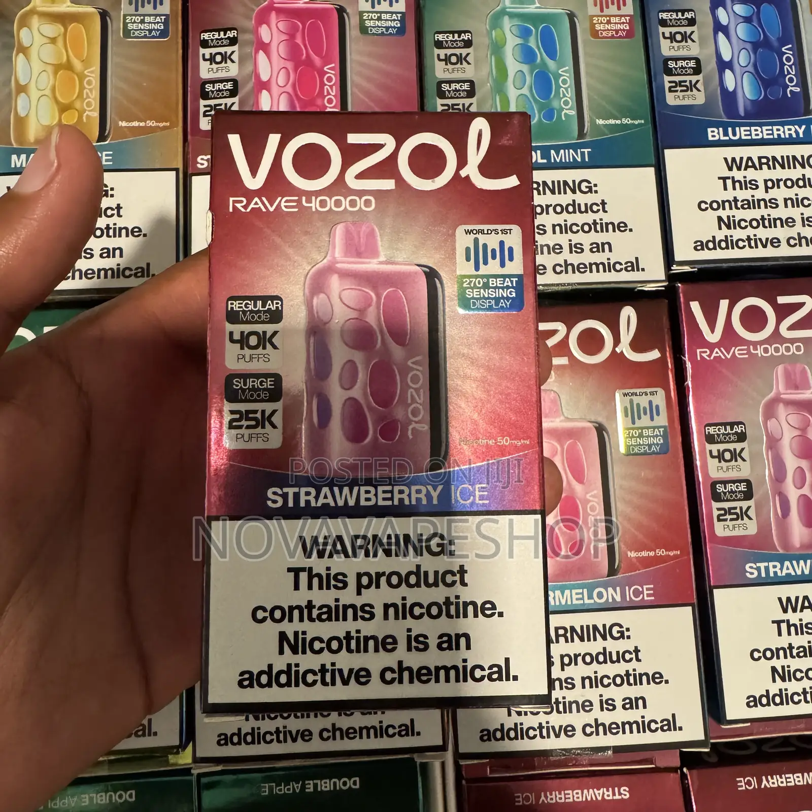 Vozol Strawberry Ice 40000 Puff Vape Shisha