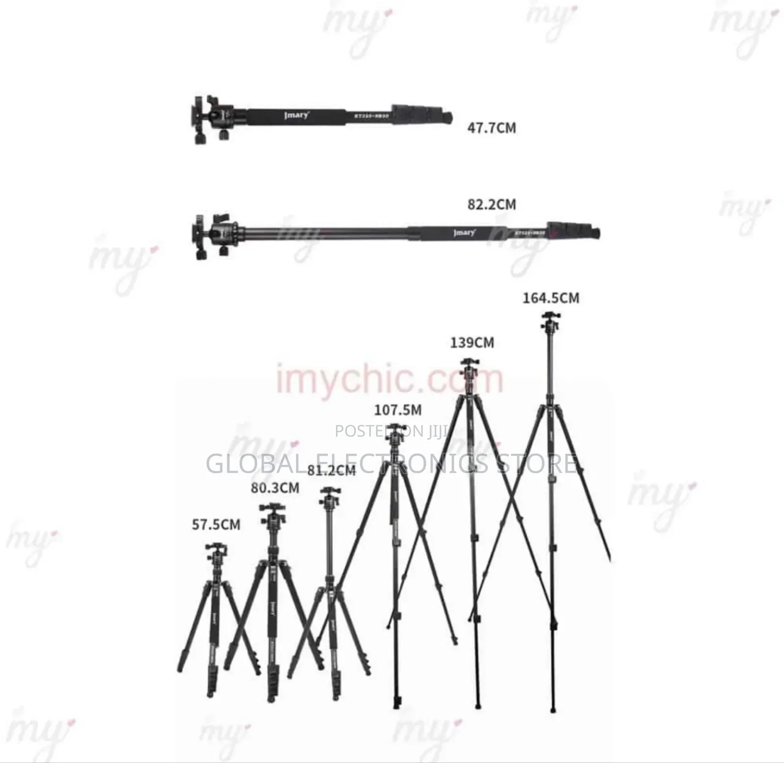 Jmary 2-in-1 Aluminum Alloy Tripod With Panoramic Ball Head