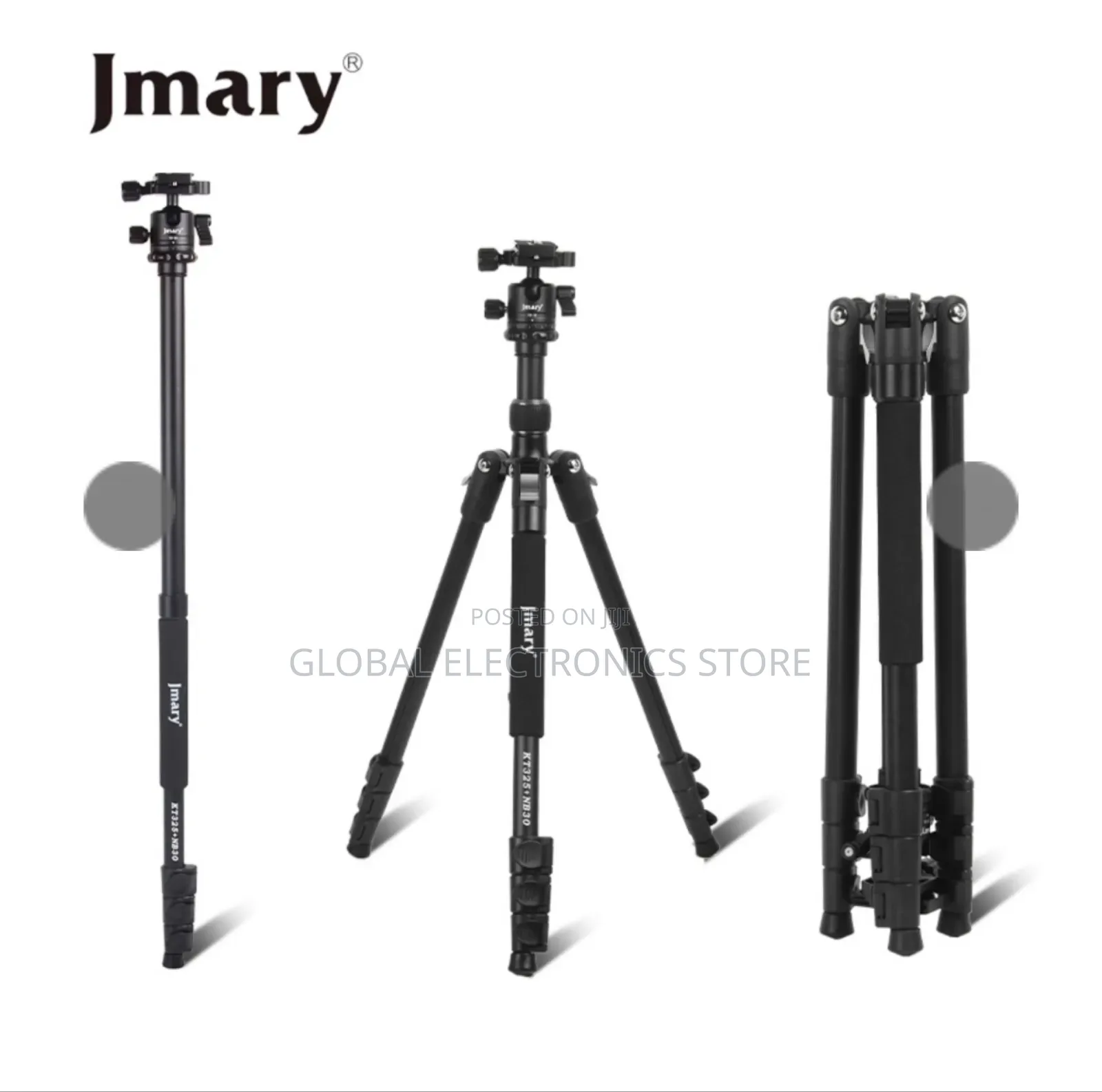 Jmary 2-in-1 Aluminum Alloy Tripod With Panoramic Ball Head
