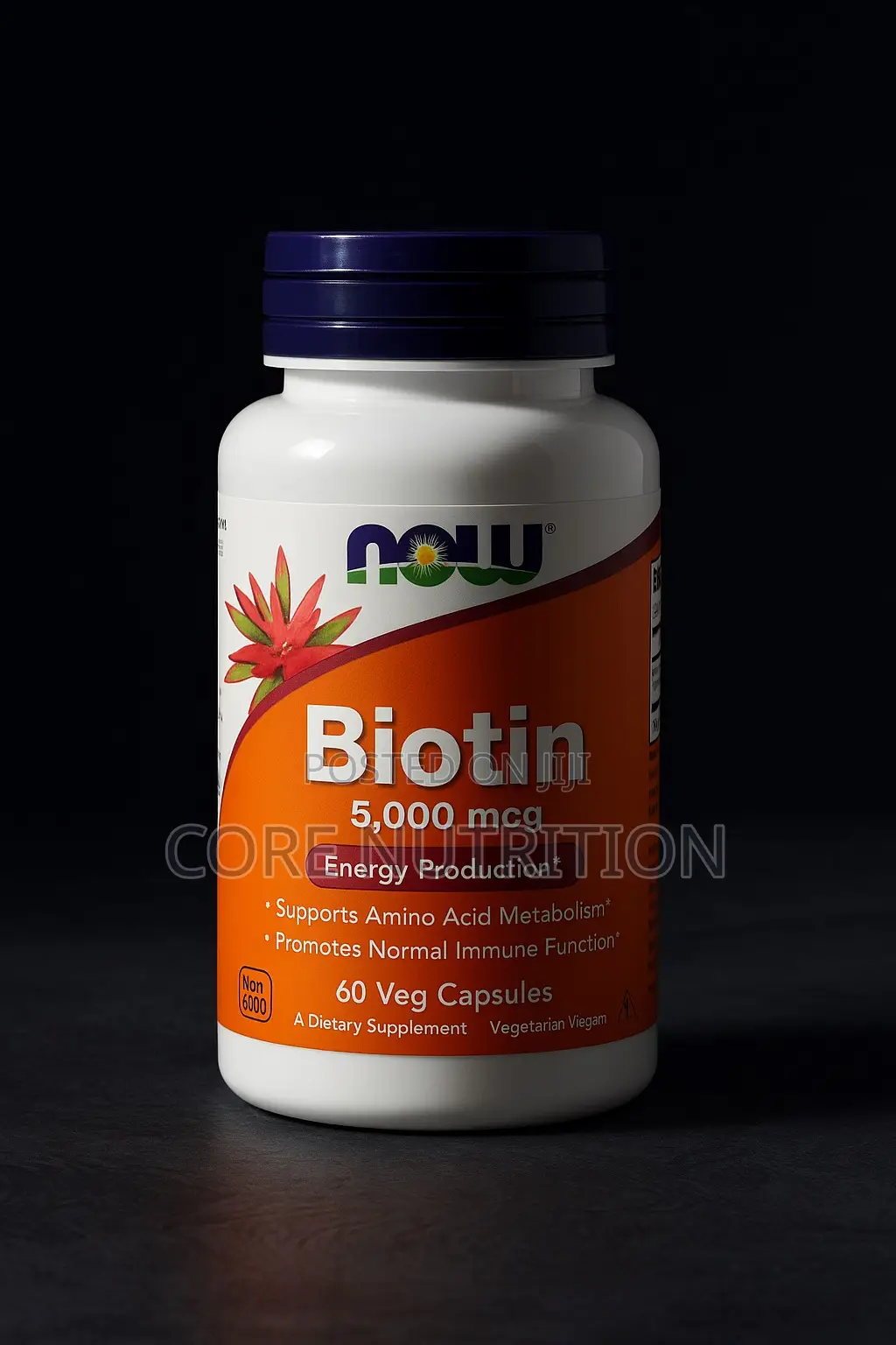 Biotin , 5000 MCG , 60 Capsules