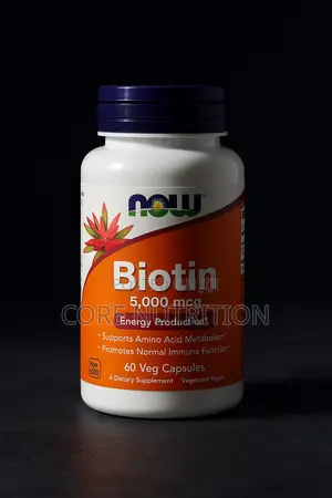 Biotin , 5000 MCG , 60 Capsules