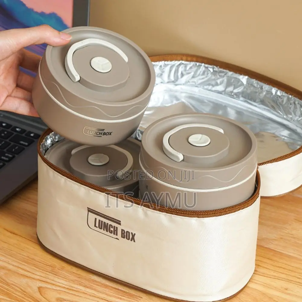 ባለ4 Isolated Lunch Box With Bag