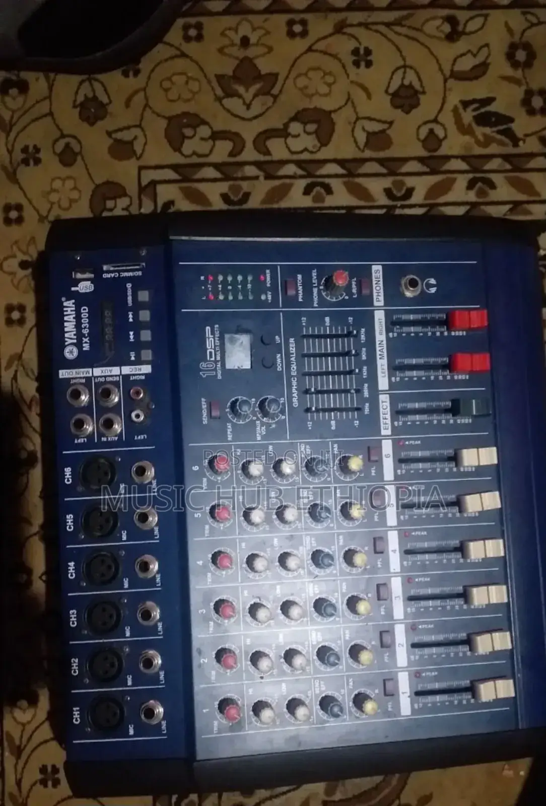 Yamaha Mx-6300d 6 Channel Audio Mixer