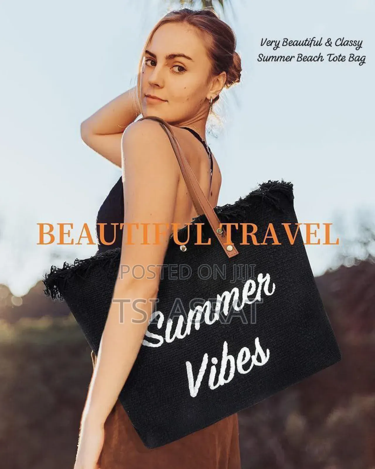 *Lmported Very Beautiful Classy Summer Beach Tote Bag*