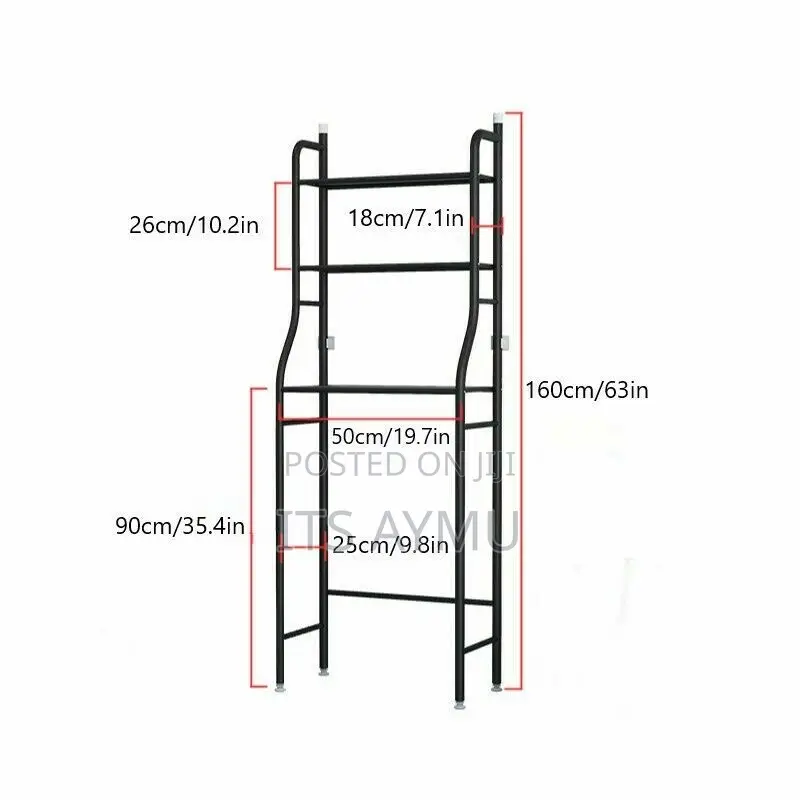 Over Toilet Wc Rack ትልቁ Size ሙሉ በሙሉ ብረት