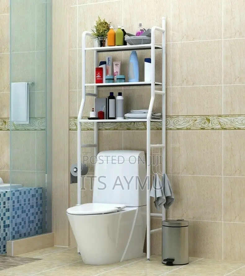 Over Toilet Wc Rack ትልቁ Size ሙሉ በሙሉ ብረት
