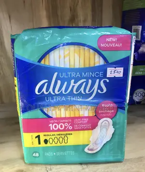 Always Sanitary Pad | Size 1 | 48 Pads | Imported From Canada