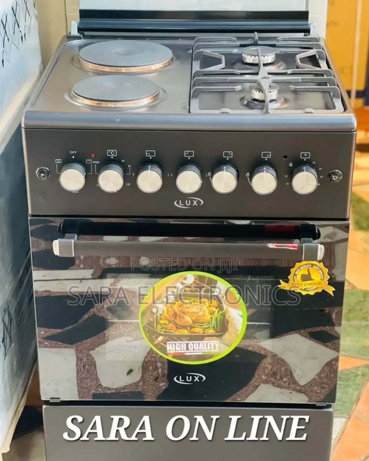 Lux Oven 60x60 2 Gas 2 Eletric Oven Made in Turikish 2 Years Warranty
