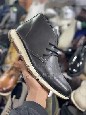 Photo - Rushine Mid Boots With Laces Iron Color for Men