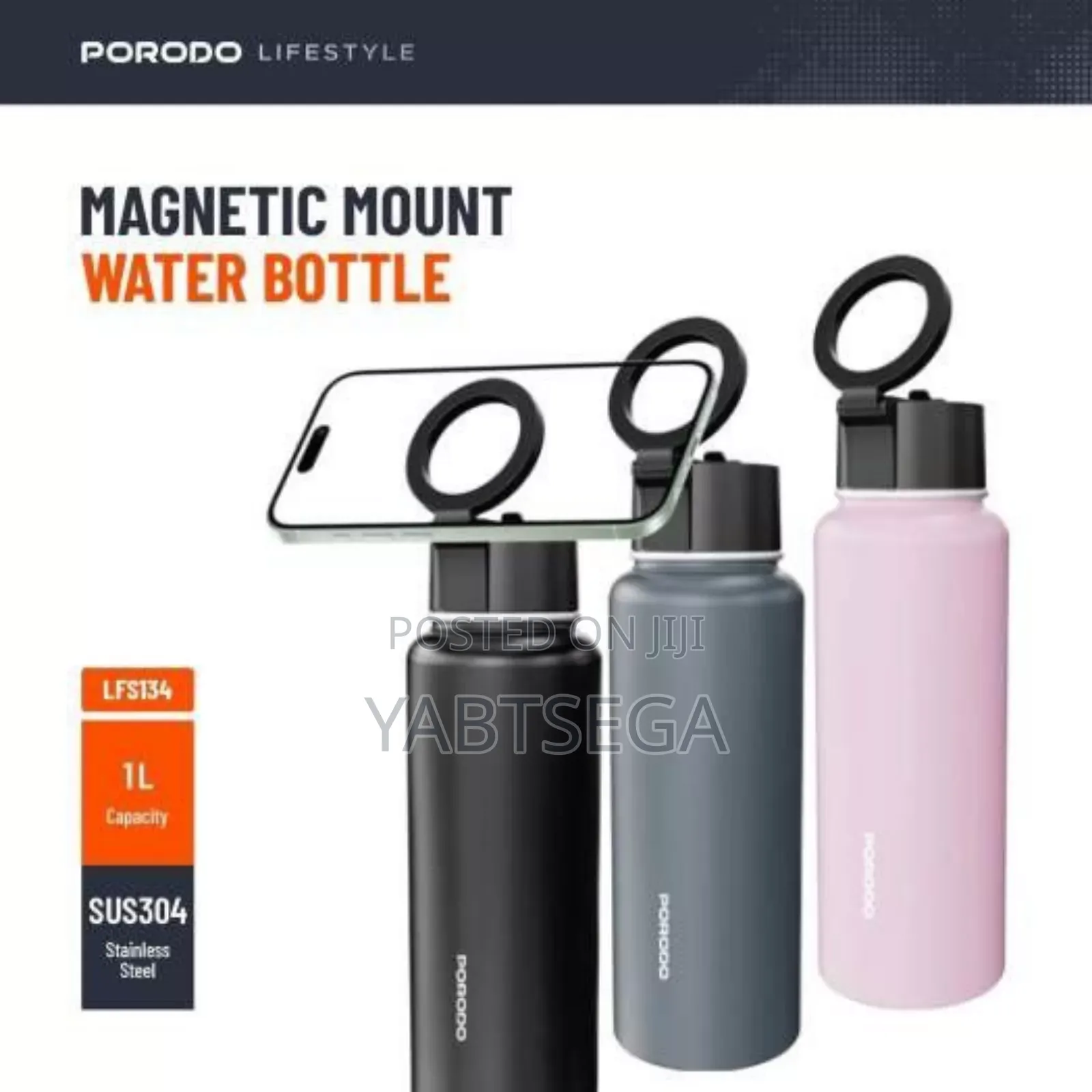 Porodo Magnetic Mount Water Bottle