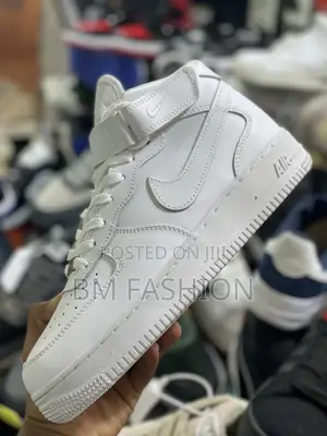 High Quality Air Force Mid High White Shutter Men’S