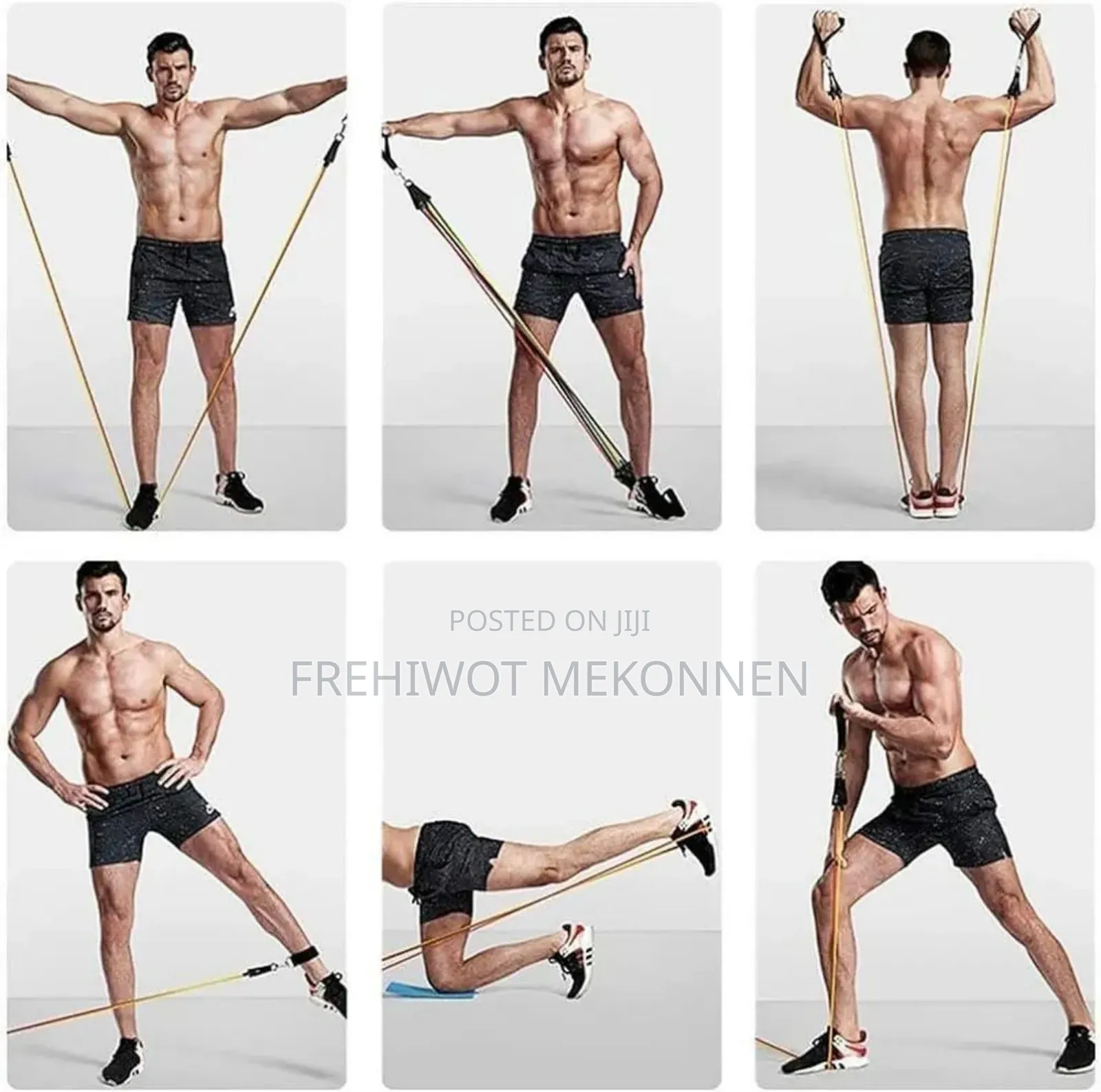 Sky-Touch Portable Exercise 11pcs Resistance Band Set