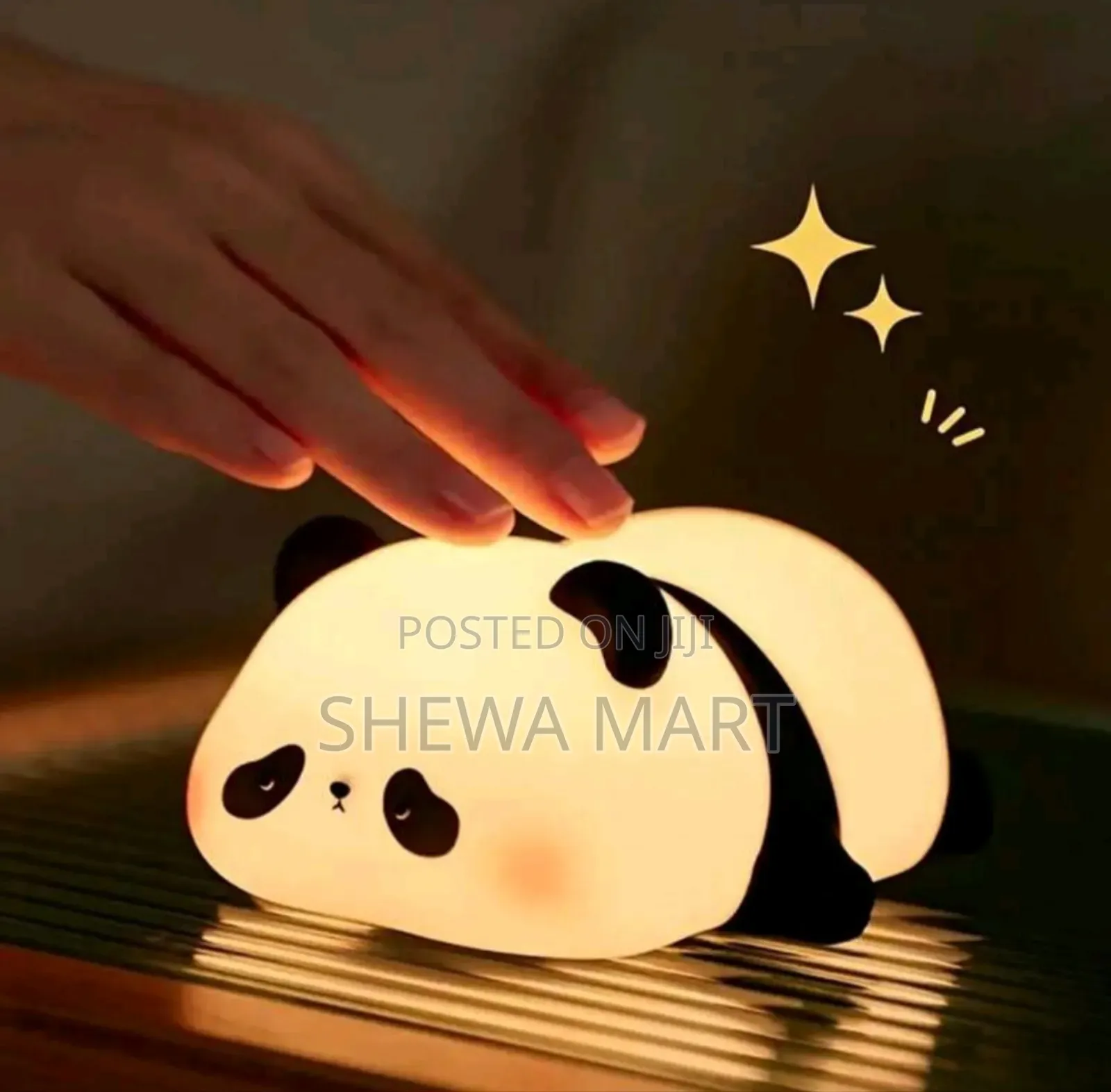 Cute Panda Night Light, Usb Rechargeable, 3 Brightness Levels Auto Off