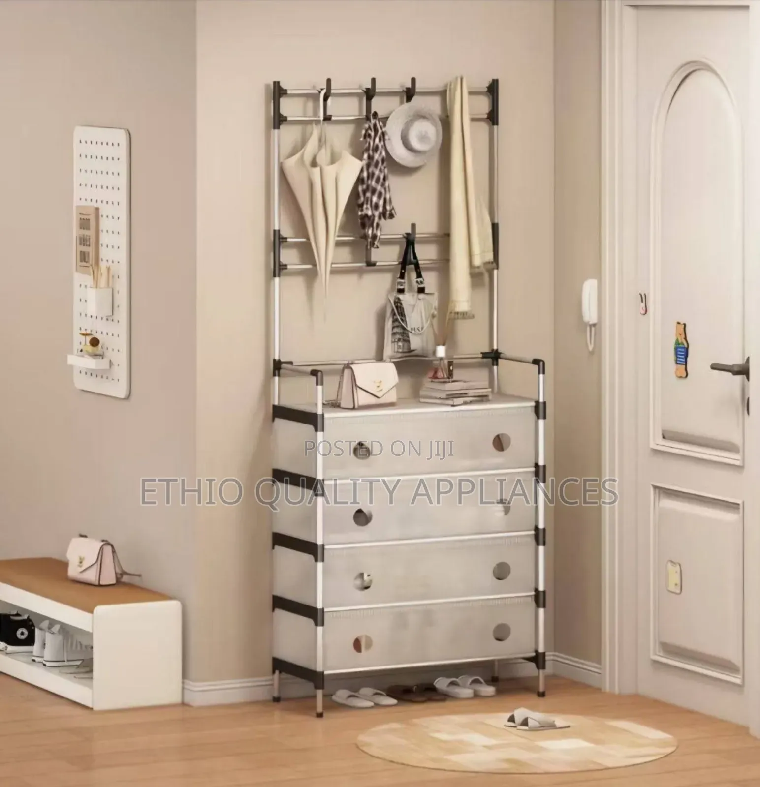 Multi-Functional Storage Unit Shoe and Hat Rack