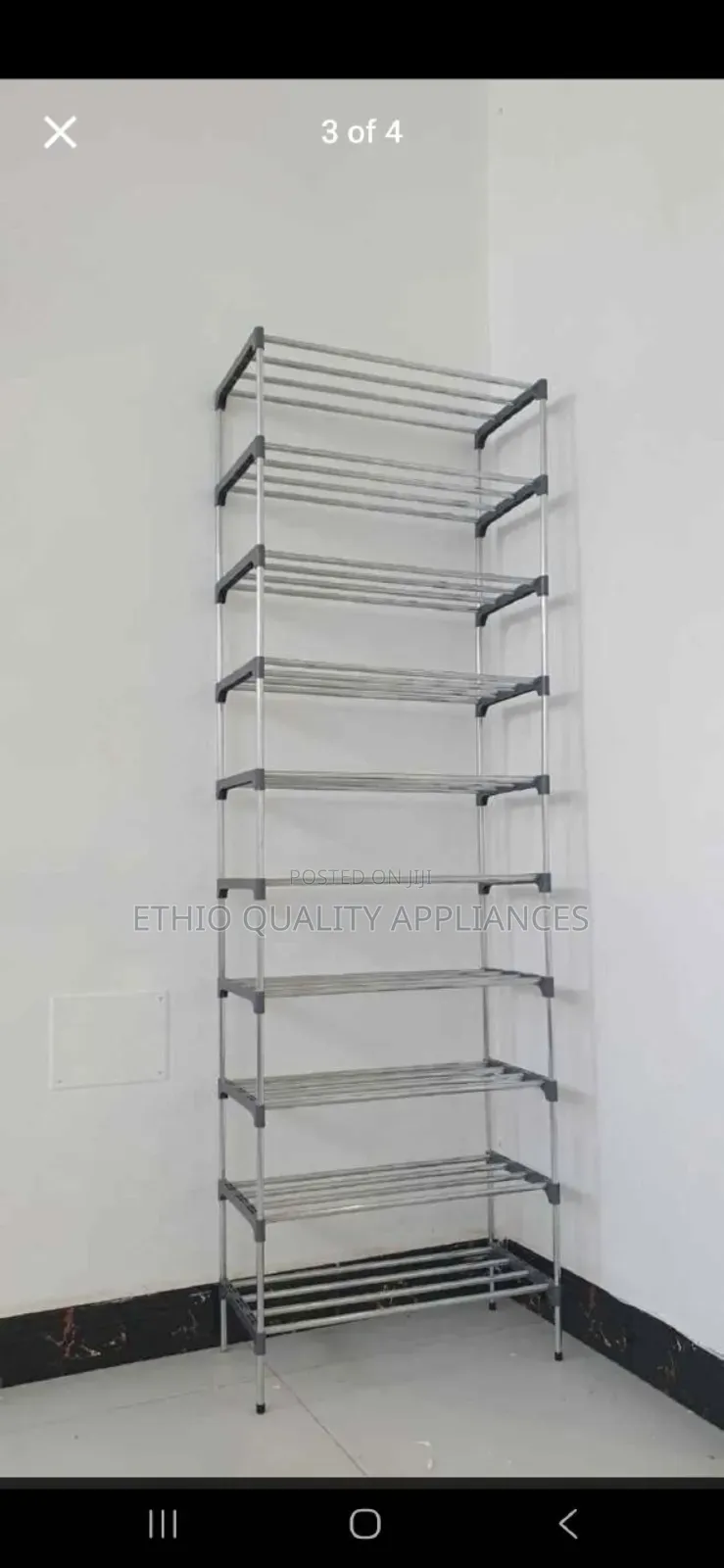 9 Layers Stainless Steel Shoes Rack