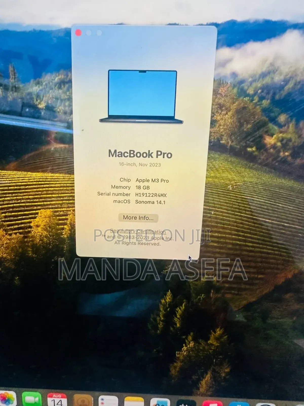 New Laptop Apple MacBook Pro 18GB Apple M3 SSD 512GB