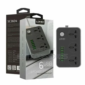 Original Ldnio 3 Ac Outlets Universal Power Strip Sc3604