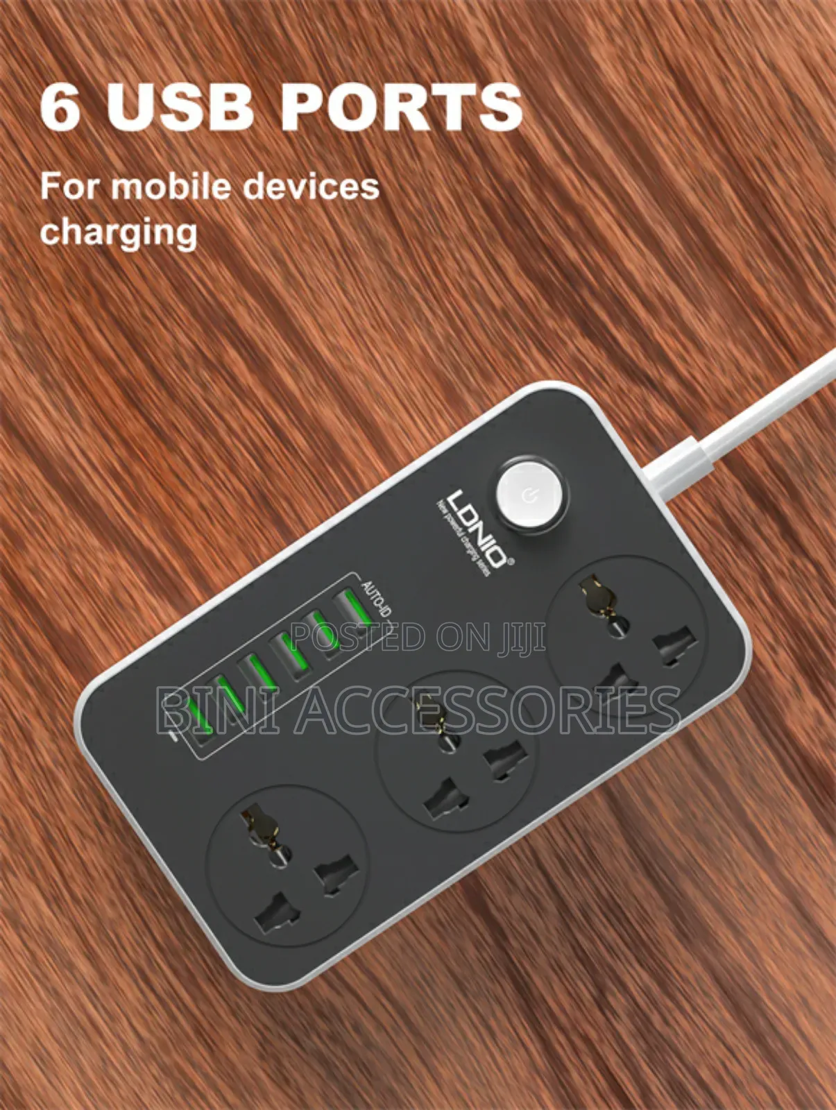 Original Ldnio 3 Ac Outlets Universal Power Strip Sc3604