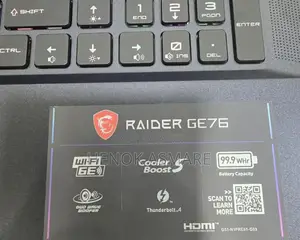 New Laptop MSI Raider GE76 12UGS 16GB Intel Core I9 SSD 1T