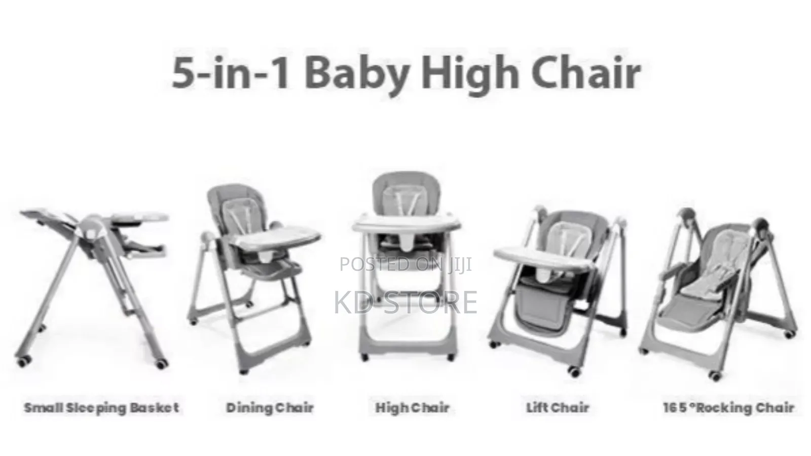 5-in-1 High Chair Multifunction