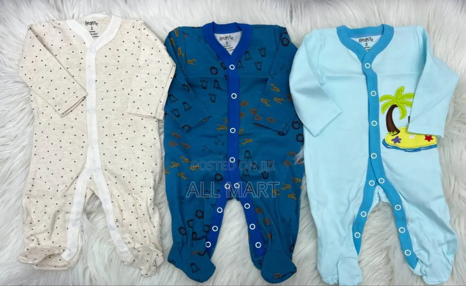 3-Piece Newborn Baby Foot Wrapped Jumpsuit