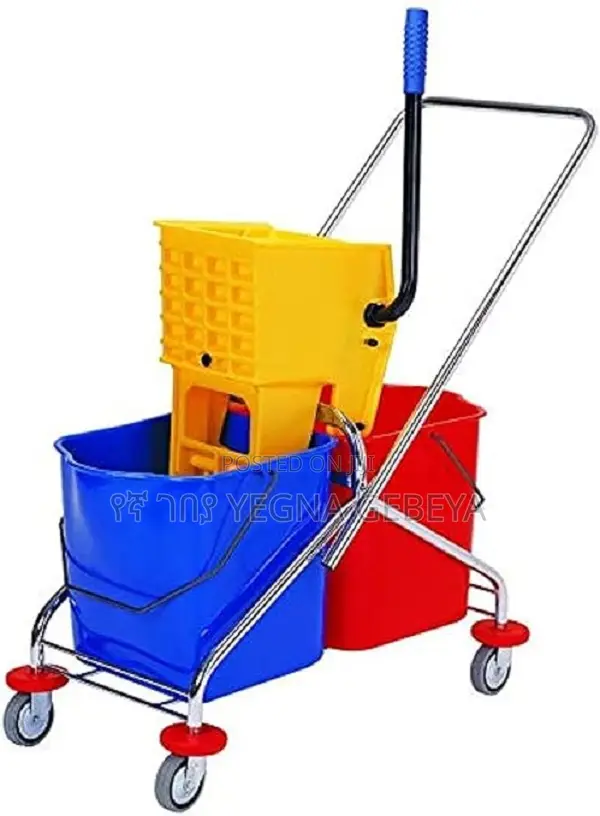 Trolley Double Mop Bucket With Wringer